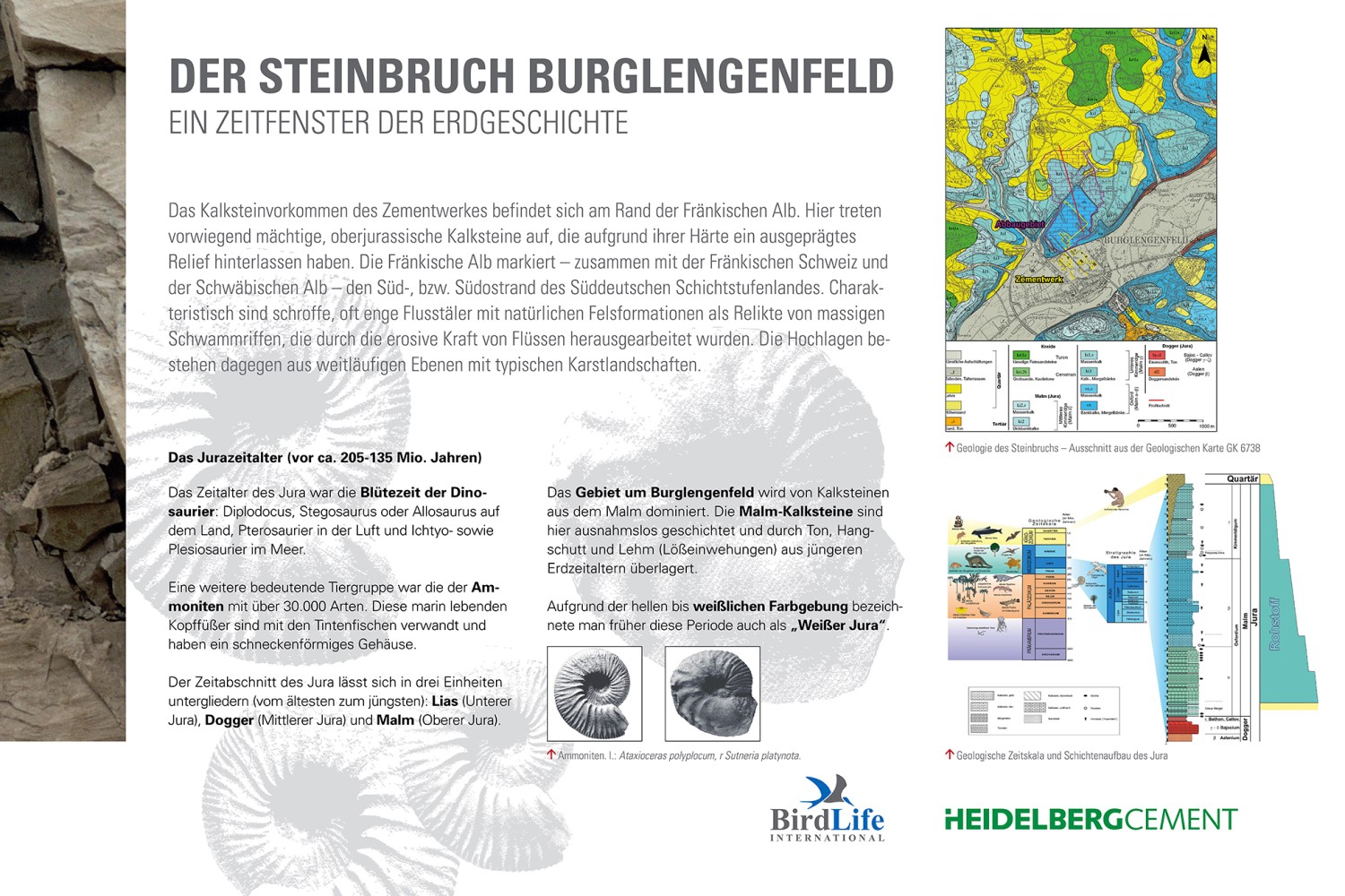 Das Kalksteinvorkommen des Zementwerkes Burglengenfeld befindet sich am Rand der Fränkischen Alb.
