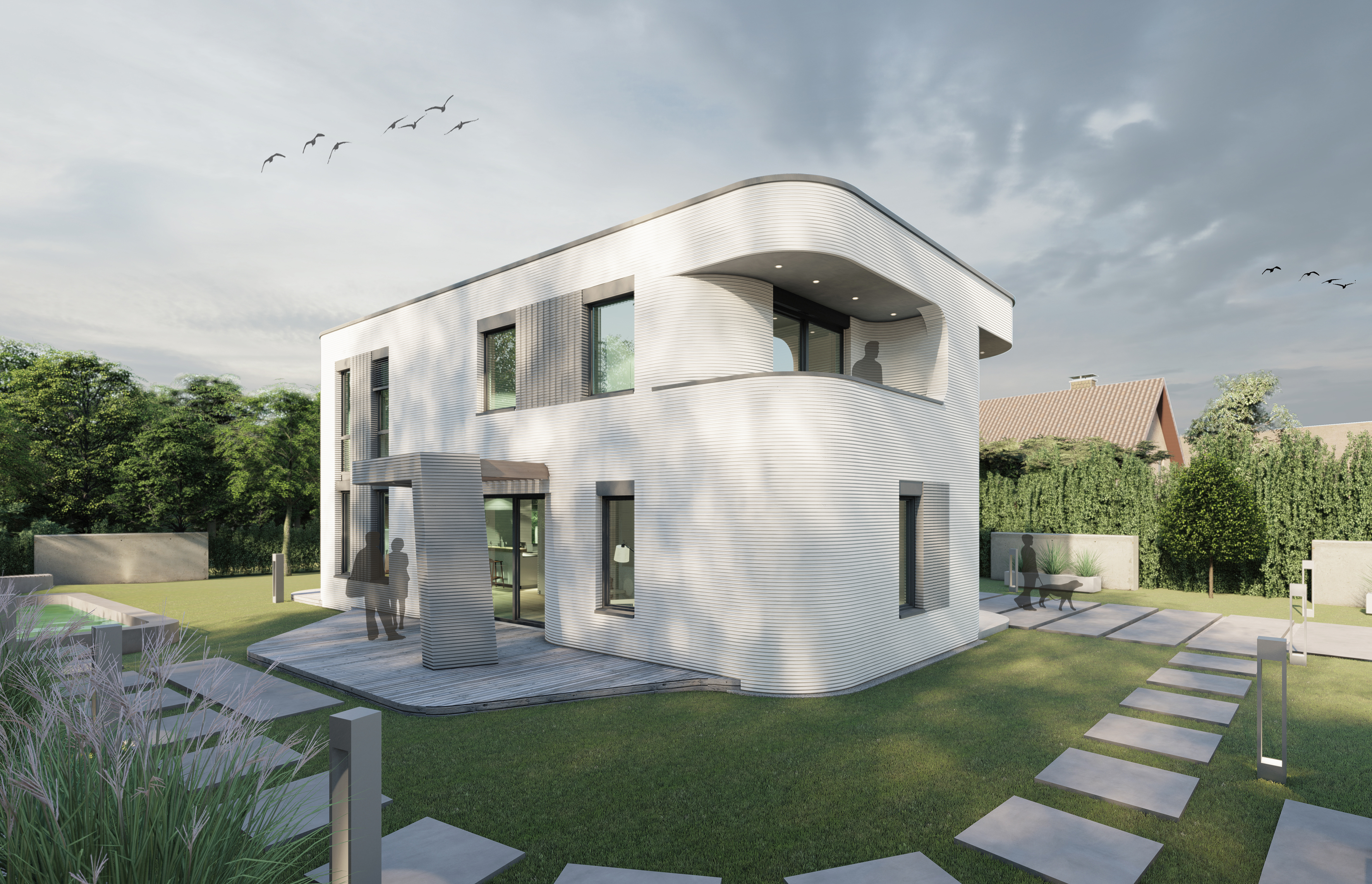 Eine Vision wird Realität: Das erste 3D-gedruckte Wohnhaus aus Beton in Deutschland. Das Hightech-Material „i.tech 3D“ wurde von dem Forscherteam von HeidelbergCement speziell für den 3D-Druck entwickelt und ist für die vielseitige Verwendung mit verschiedenen 3D-Druckertypen geeignet.