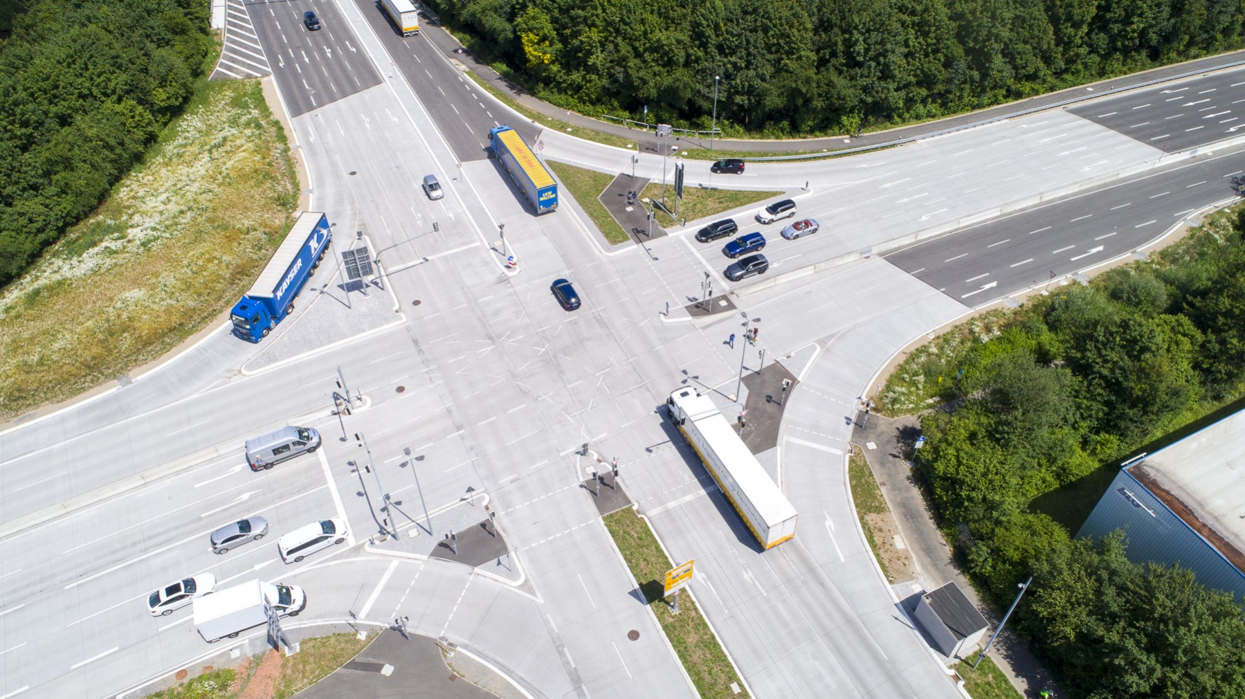 Verkehrsflächen aus Beton aufgrund hoher Verkehrsbelastung