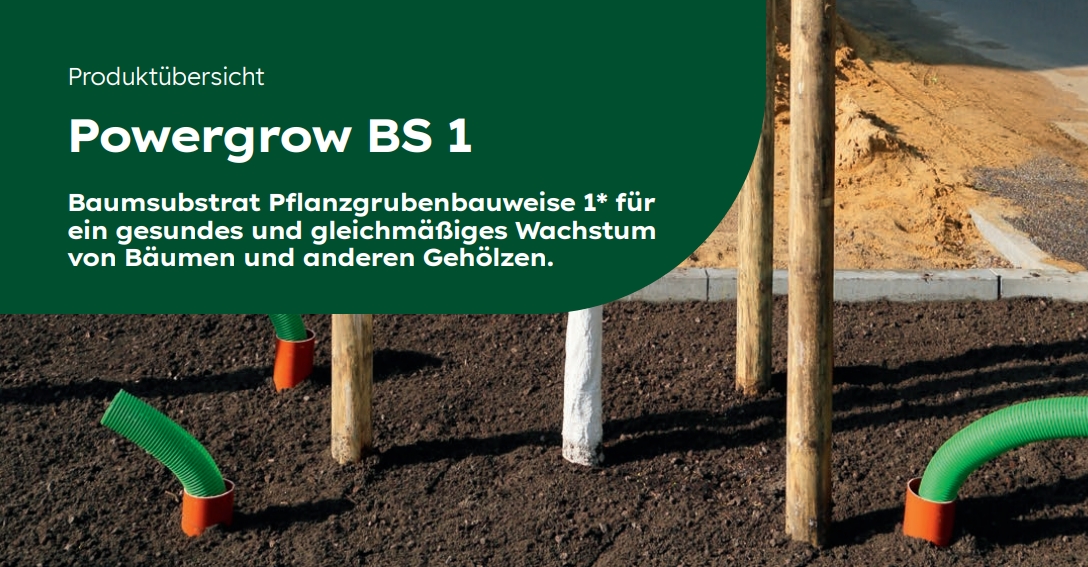 Homogene Fertigmischung aus Sand, Kies, Oberboden, Lava und Kompost (RAL-geprüft) für den Einsatz in offenen, nicht überbauten Pflanzgruben, im Bereich von Grünflächen, Grünstreifen entlang von Straßen, Spiel- und  Liegewiesen und zur Anwendung für nicht begehbare oder befahrbare Baumscheiben.
