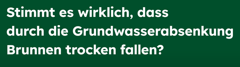 Grundwasserabsenkung: Fallen Brunnen wirklich trocken?