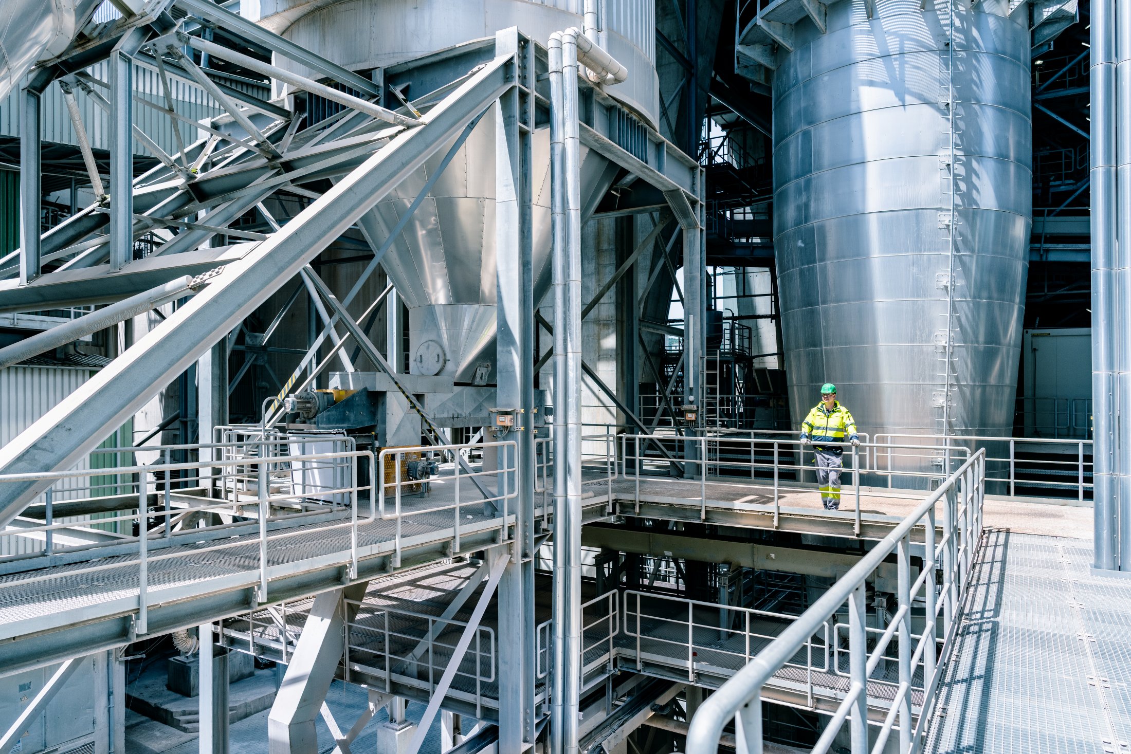 Mitarbeiter in PSA im Zementwerk Schelklingen.