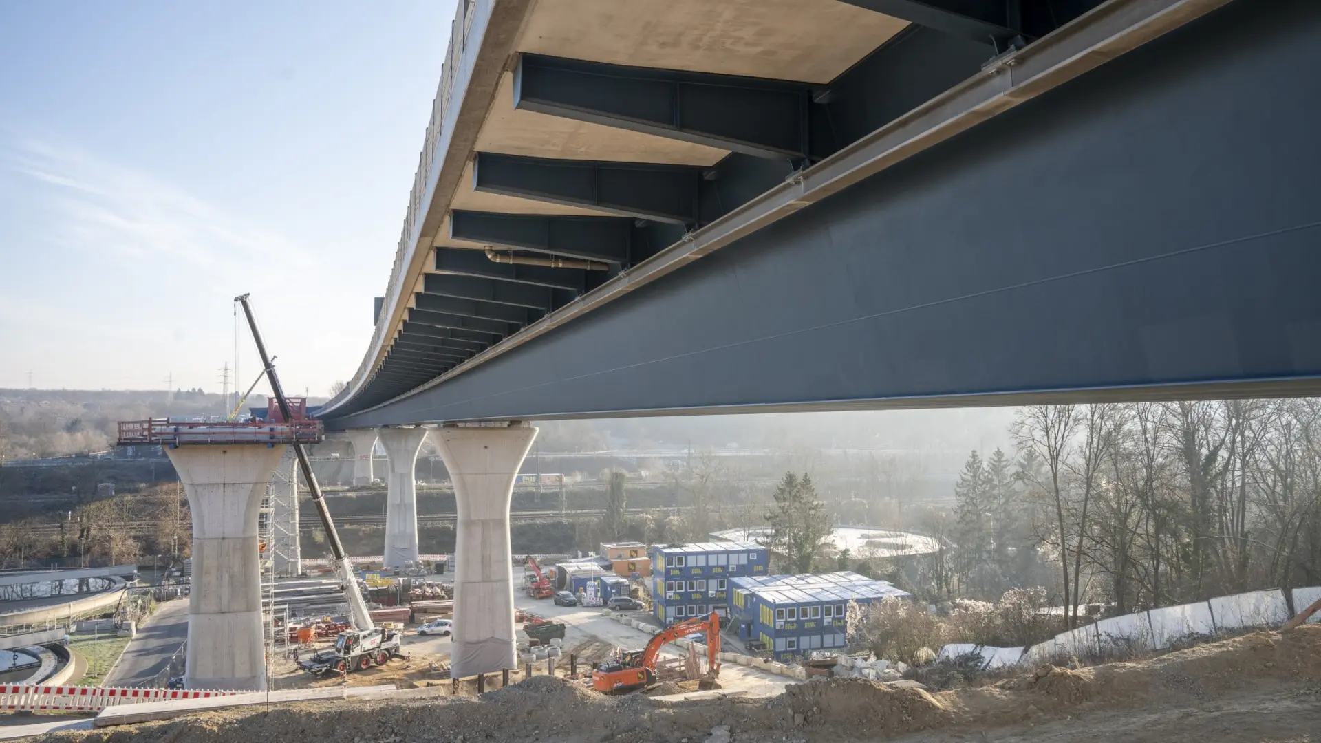 Neubau der Salzbachtalbrücke mit Beton von Heidelberg Materials