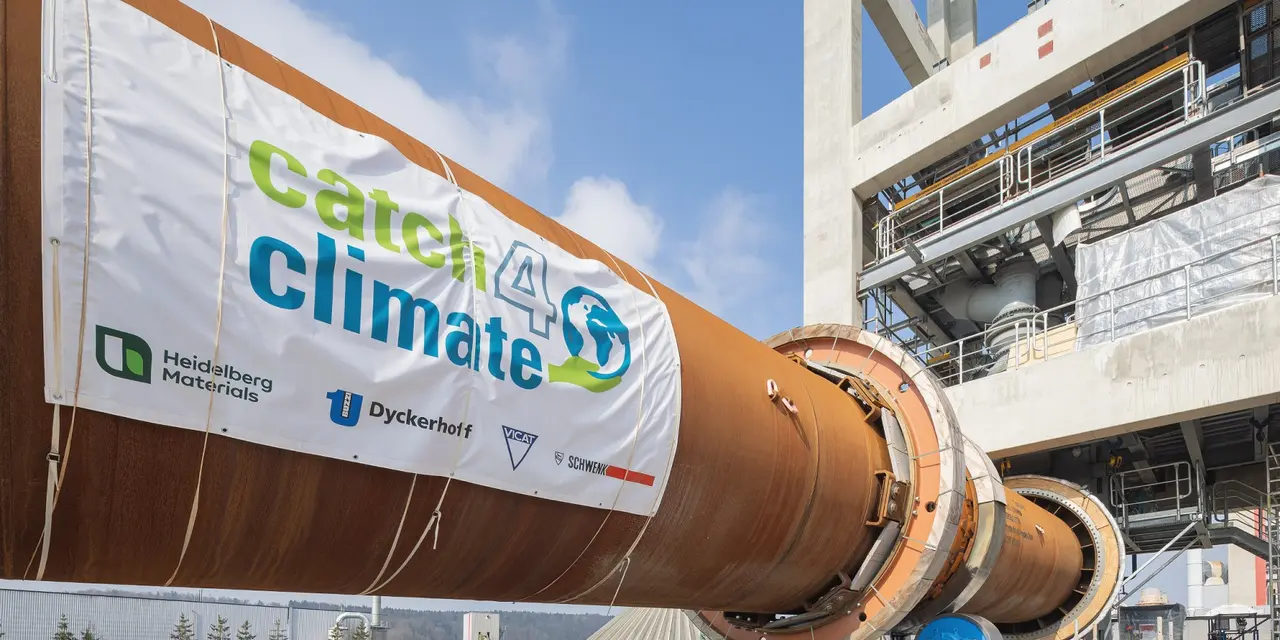 Zementofen mit der Aufschrift catch4climate