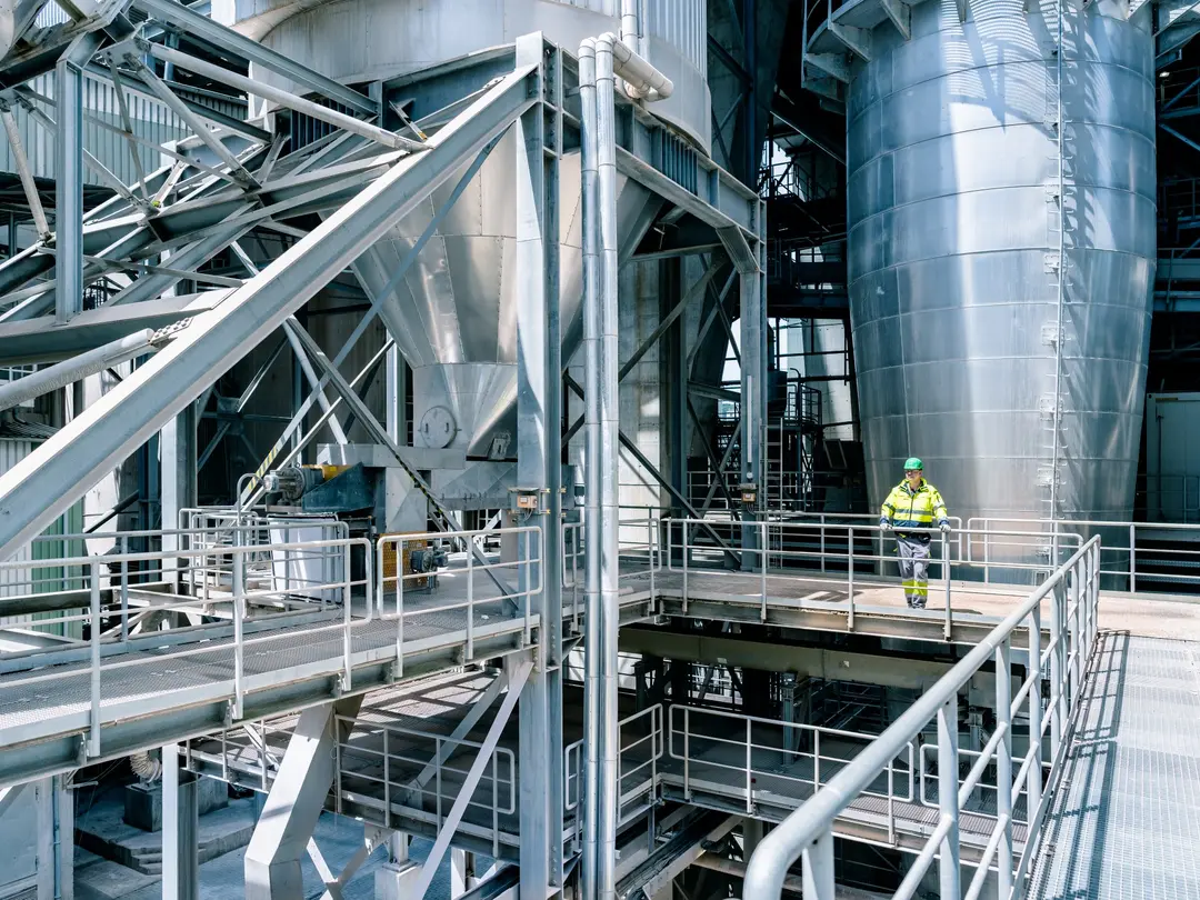 Mitarbeiter in PSA im Zementwerk Schelklingen.