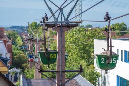 Die Materialseilbahn Leimen–Nußloch ist eine etwas über fünf Kilometer lange Lorenseilbahn. Sie führt vom Kalksteinbruch in der südlich gelegenen Nachbargemeinde Nußloch zum Zementwerk in Leimen.