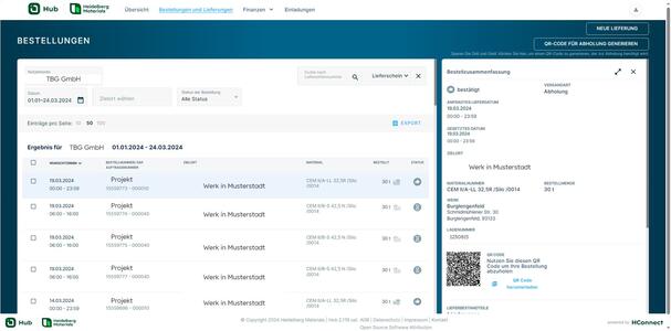 Mit Hub alle Bestellungen im Blick behalten.