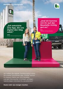 Anzeige für die neue Arbeitgebermarke HeidelMate