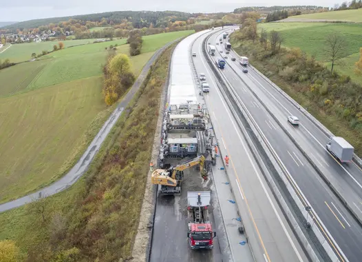 Fahrbahnerneuerung rund um den Bindlacher Berg bei Bayreuth 